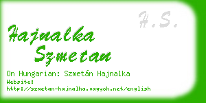 hajnalka szmetan business card